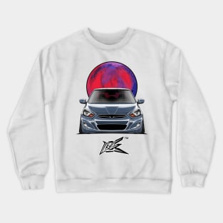 hyundai accent stanced denim blue Crewneck Sweatshirt